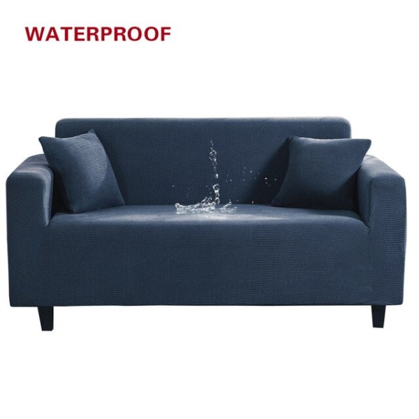 Elastisk sofabetræk, vandtæt, ensfarvet, høj stretch, slipcover, altomfattende elastisk sofabetræk, sofabetræk til stue Coffee 1-seat 90-140cm