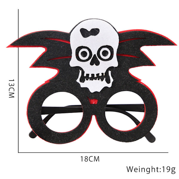 Halloween Dekoration Roliga Glasögon Festtillbehör Fotorekvisita Filt Halloween Pumpaglasögon Bat glasses Average size