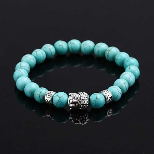Tigeröga Lavasten Pärla Buddha Armband Smycken Yoga Böne Armband Män Kvinnor Mujer Pulseras Mode Smycken tiger eye