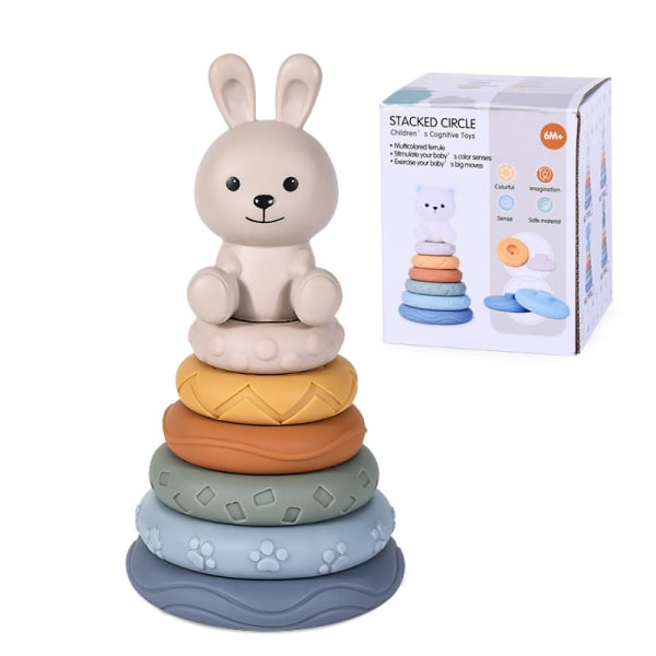 Spædbarns Puslespil Byggeklodser Kognitiv Lindring Firkantede Bløde Byggeklodser Jenga Vinyl Byggeklodser af Fleksible Lim Legetøj Rabbit Jenga
