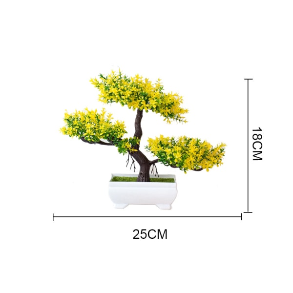 Nya konstgjorda växter Tall Bonsai Små trädkrukväxter Falska blommor Krukprydnader för heminredning Hotell Trädgårdsinredning R