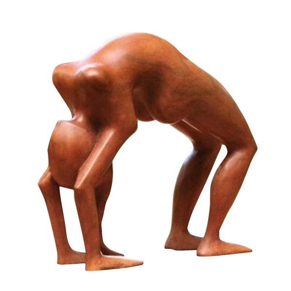 Rolig Yoga Kroppsfigur Trä Fidget Modell Snideri Nyhet Gymnastikälskare Gåva Heminredning Skulptur B