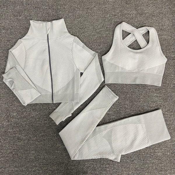 Joogasetit Naisille Kuntosalivaatteet Naisten Fitness Urheiluun ShirtsPantsWhite L