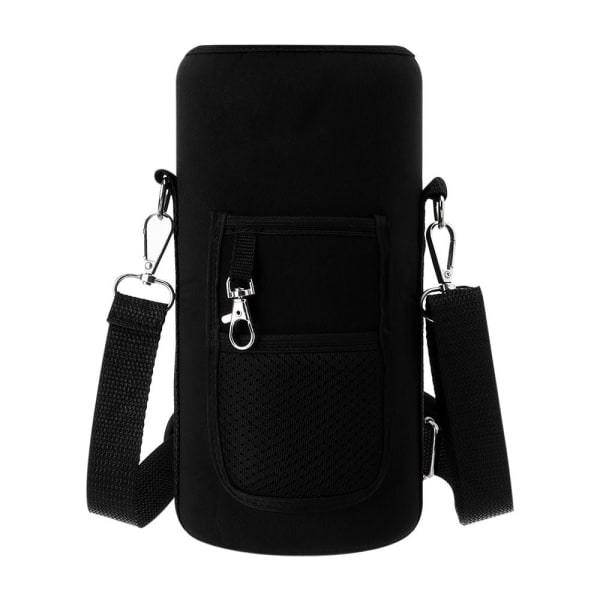 Vattenflaskskydd Neopren Handhållen Crossbody axel Vattenkokare Hållarväska med remmar Utomhus Dryckestillbehör black-2L