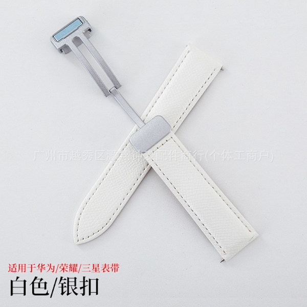 Klockarmband för Apple Watch iWatch Gäller: 1-8:e generationen SE 38-40-41mm Vit/Silverspänne