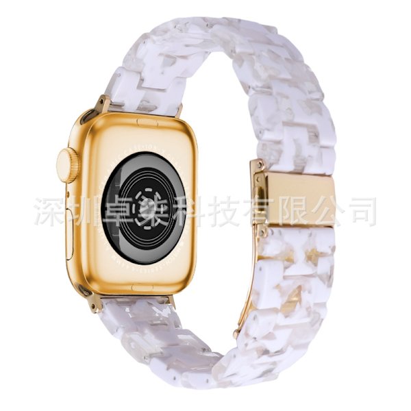 Kellon ranneke Apple Watch iWatch 38mm/40mm/41mm valkoinen kukka