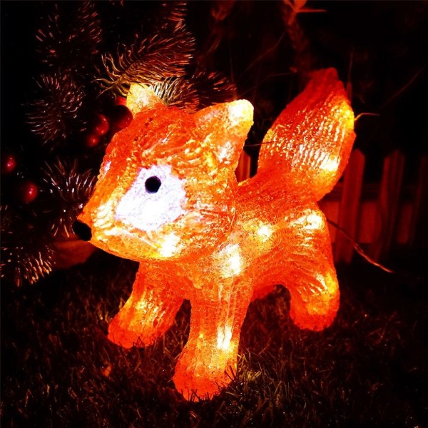 Xmas Fox Led Light Ornament Light Christmas Day Dekoration Holiday Lighting Presents Kids New Year Gift Led Light Default Title