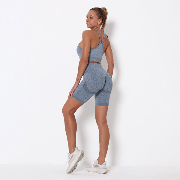 Joogasetit Lyhyt Kuntoilupuku Urheiluasu Naisille green shorts set S