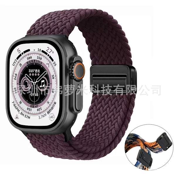 Klockarmband för Apple Watch iWatch 42/44/45/49mm Crimson Cherry