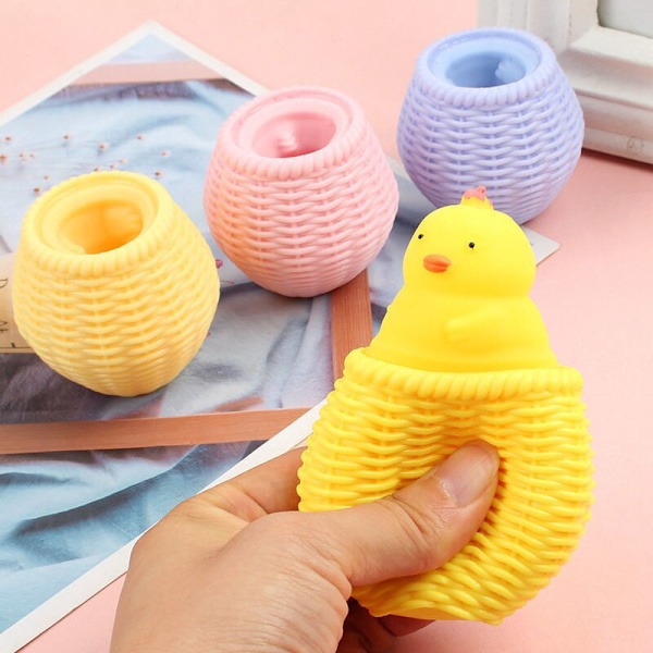 Kreativ dekompression söt ostmus kopp för att släppa tryck, klämma, pressa, ekorre kopp, dekompressionsleksak Chicken cage cup