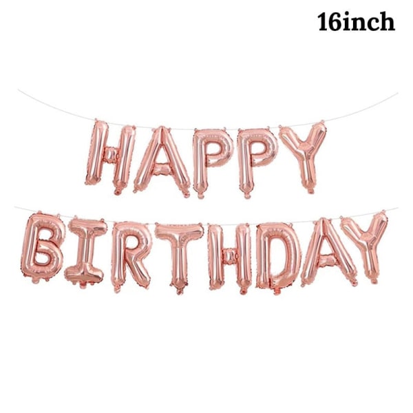 Rose Gold Party Engangsservice Tallerken Nummer Ballon Pige Fødselsdagsfest Bryllupsdekoration Voksen Fejring Baby Shower Dekoration 8pcs cup
