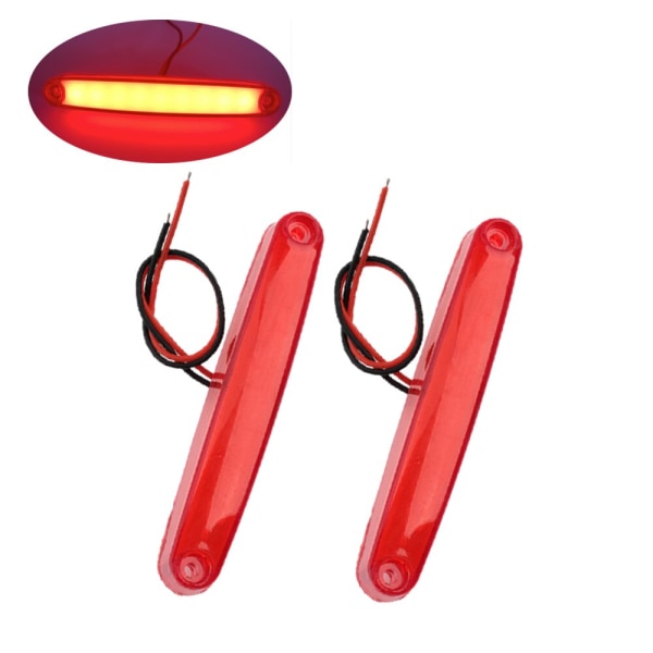 2 st Sidomarkeringsljus 12v 24v LED Lastbilsbelysning Parkeringsljus Sida Orange Markeringslampor Släpvagns Lastbilsmarkeringsljus 2PCS Red