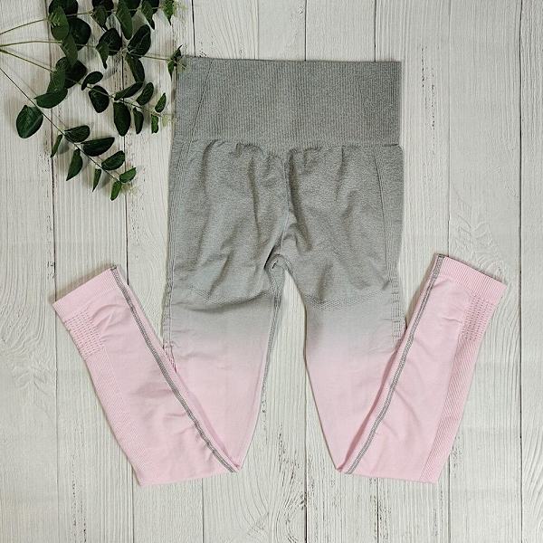 Joogasetti Rintaliivit ja Leggingsit Fitness-urheiluvaatesetti Naisille Pink pants M