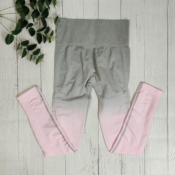 Set BH och Leggings Fitness Sportkläder Outfit för kvinnor Pink pants L