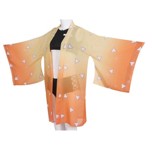 Demon Slayer Shinobu Kocho Cosplay Puku Uimapuku Kimetsu no Yaiba Kimono Agatsuma Zenitsu Bikini Ranta Anime Kesäsetti A2 XL