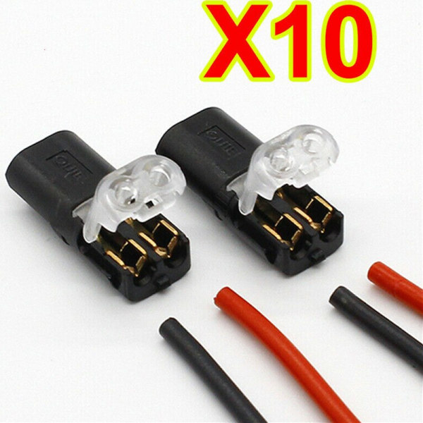 10 stk. 12v Ledningskabel Stik Solderfri Pres Terminal Tilslutningsklemme Blok E Elektrisk Stik Hurtig Tilslutning 21.7*9.5*6mm 30PCS