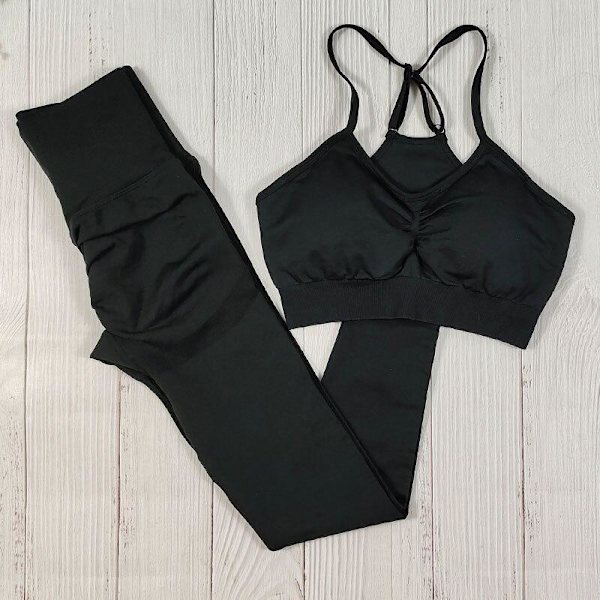 Joogasetti Fitness-vaatteet Seksikkäät urheiluvaatteet naisille Grey shorts set M