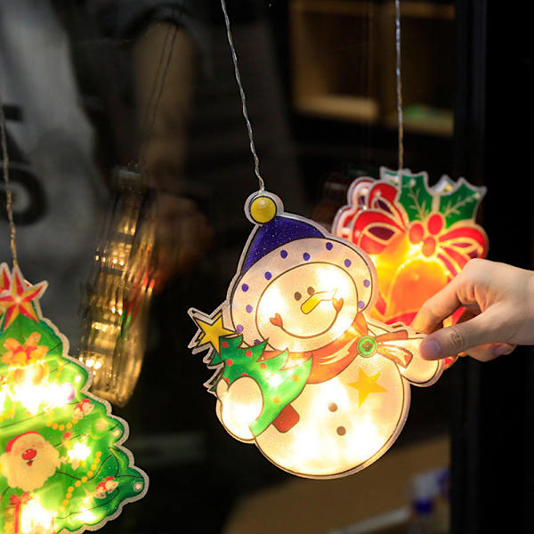 LED Joulu Imu Lamppu Lumimies Muoto Ikkuna Ikkunatarrat Riippuva Lamppu Loma Imu Joulu Koristevalo STOP [small size]]