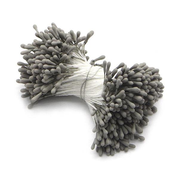 Håndværk 144/420/600/1000 stk./parti Blomster Støvdragere 2 mm DIY Kunstige Blomster Krans til Bryllupsfest Hjemmeindretning D0401 C7 Gray   420pcs