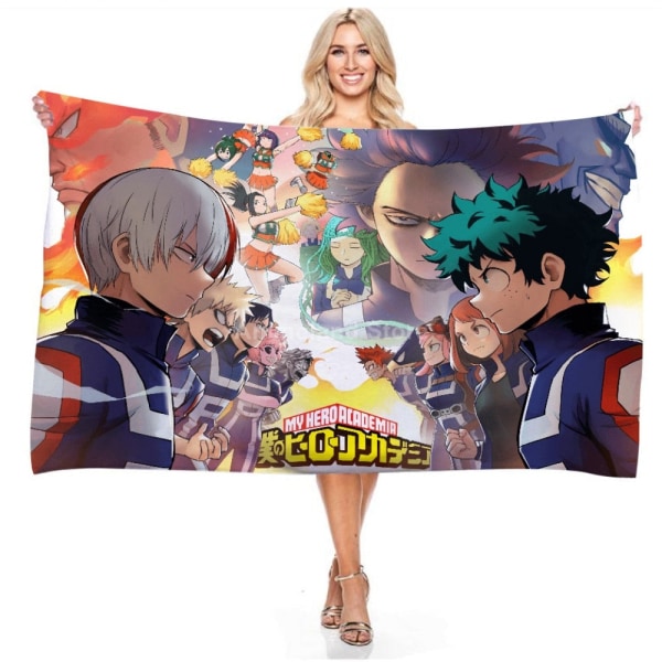 My Hero Academia Badehåndkle Anime 3d Delikat Mikrofiber Badehåndkle Utendørs Teppe Stue Hjem Dekor Svømming Mote 9 75X150CM