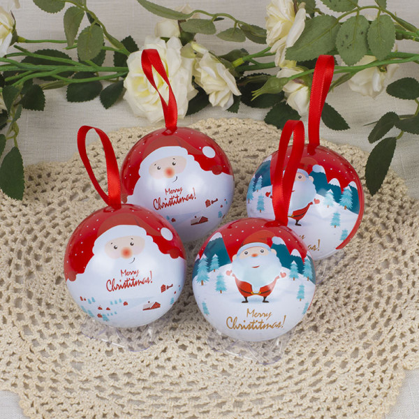 Joulukoriste Riipus Poke Pallo Joulukarkkilaatikko Luova Riipus Rauta Pallo Joulutuote Riipus Santa Elk 6.8cm
