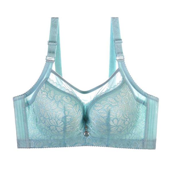 Fuldskåls blonde-bh'er til kvinder med mesh push up sexet bh sexet undertøj kvinde til hverdagsbrug Pink 42C