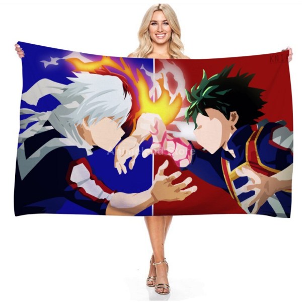 My Hero Academia Badehåndkle Anime 3d Delikat Mikrofiber Badehåndkle Utendørs Teppe Stue Hjem Dekor Svømming Mote Pattern 3 75X150CM