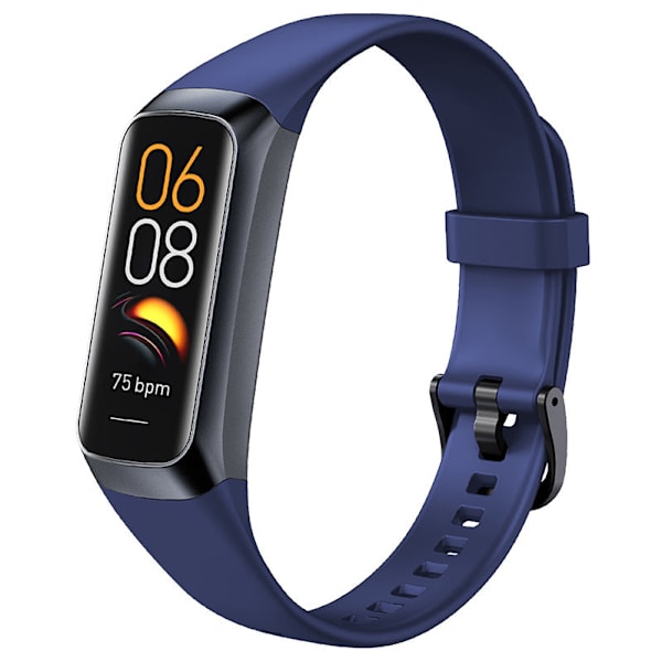 Smart Armband Puls Blodtryck Sömnövervakning Stegräknare Kroppstemperaturklocka Blue