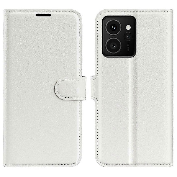 För HMD Skyline Fodral Litchi Textur Stötsäkert Läder Plånbok Telefonfodral - Blå White