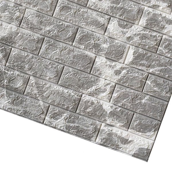 Vanntett, 3D murstein tapet LxH 70 x 7cm / D02-Marble-Gray LxH 70 x 7cm / D02-Marble-Gray