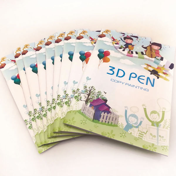 3D-utskriftspenna Ritbok Återanvändbar Färgglad 22/40 Mönster Tjockt Papper Klar Platta Målningsmall för 3D-Penna Barnpresenter Small (22 patterns)