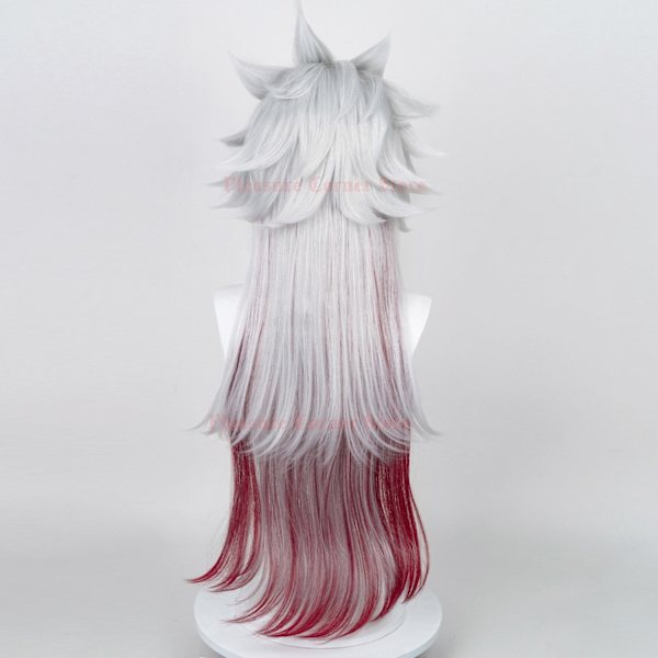 Genshin Impact Arataki Itto Cosplay Peruk Rekvisita Tillbehör Värmebeständigt Hår Förstylad Anime Peruk Arataki Itto Horn wig add horn No Pre Styled