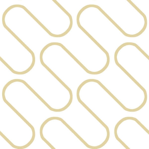 Linear Curve Tapet Hvit/Gull White/Gold