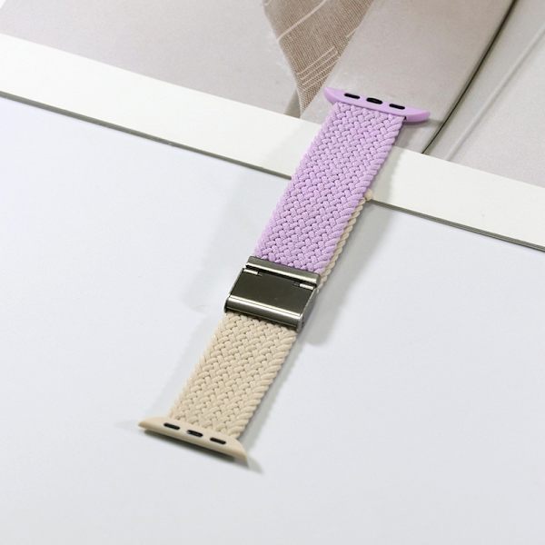Klockarmband för Apple Watch iWatch 38/40/41mm- s10-42mm Ett stycke spänne Ljuslila med stjärnglans