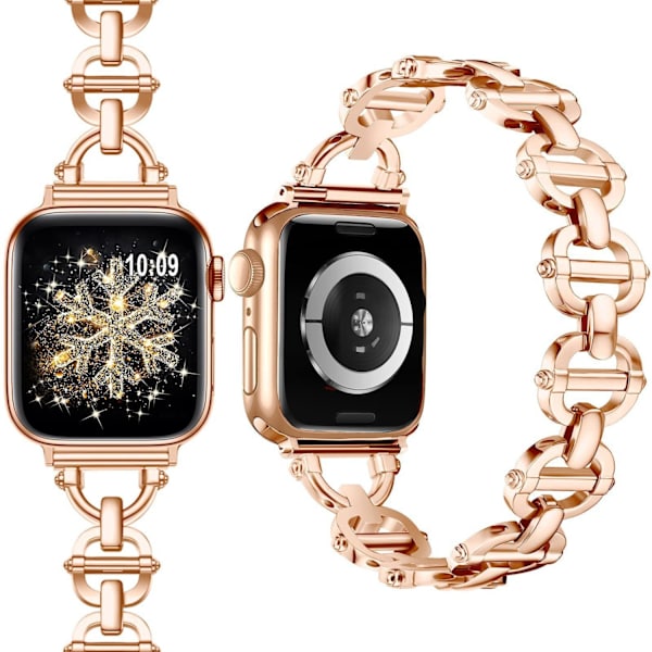 Klockarmband för Apple Watch iWatch 42/44/45/49mm Roséguld
