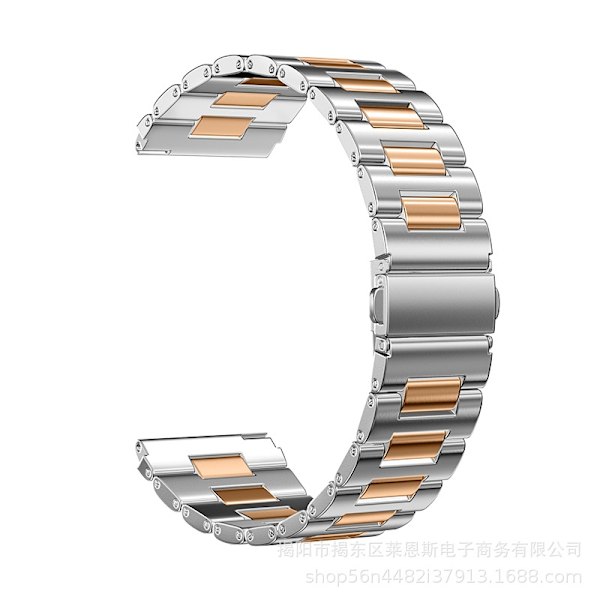 Klockarmband för Apple Watch iWatch Lämplig storlek 38-40-41mm s10-42mm HW-Silver Roséguld Tre-pärl I-formad rem