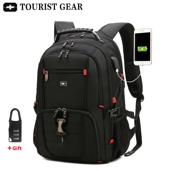 Swiss ryggsäckar herr resväska stöldskydd ryggsäck herr mochila USB Laddning 15,6 17 tum Laptop Ryggsäck vattentät 15 inches