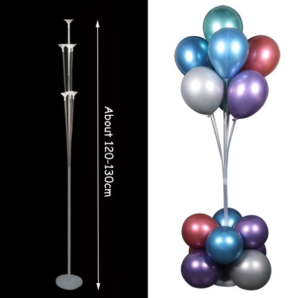 7/11/19 Rør Ballonholder Balloner Stativ Søjle Konfetti Ballon Børnefødselsdag Baby Shower Bryllupsdekoration Forsyninger 1set 7tube stand C