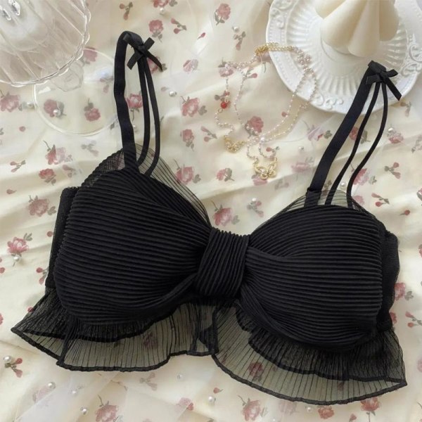 Lolita Dam BH Flickor Veck Båge Söt Underkläder Bekväm Söt Söt Bralette Trådlös Lingerie Pink S