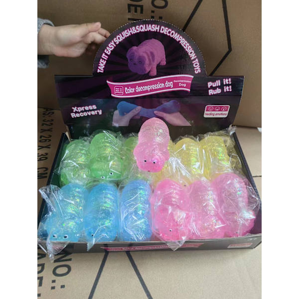 Ny Malt Socker Klämleksak Dekompressionsleksak Långsam Återhämtning Malt Socker Massa Stress Relief Boll Tryckreducerande Leksak Malt sugar puppy