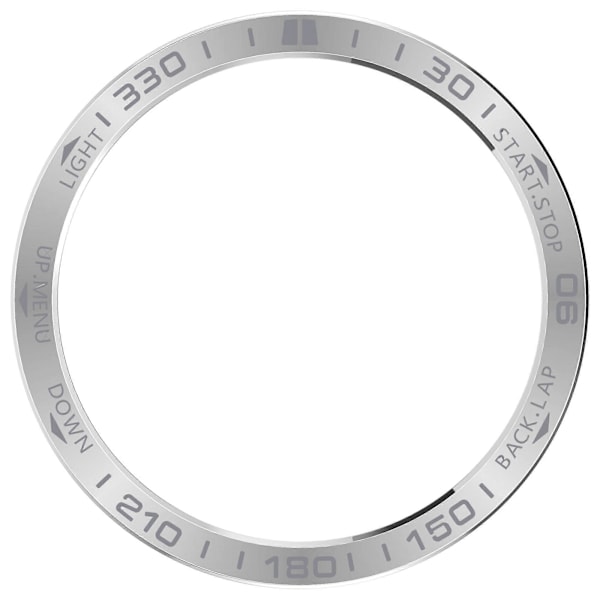 Til Garmin Fenix 8 Solar 51mm Rustfrit Stål Bezel Ridsefast Beskyttelsesring - Sort+Rød Silver+Grey