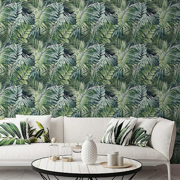 Antigua Palm Teal Tapet
