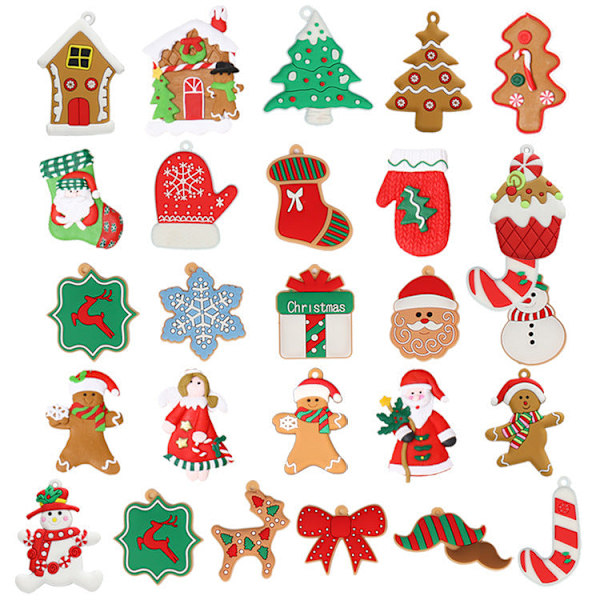 Jul Pepparkaksgubbe PVC Jul Ny Dekoration Julgran Pepparkaksgubbe Snöflinga Hänge Julprodukt jbr12
