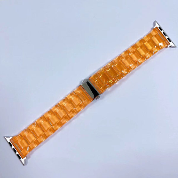 Kellon ranneke Apple Watch iWatchille kelloon 38/40/41mm läpinäkyvä oranssi
