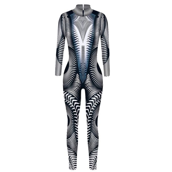 Robot Punk Jumpsuit Catsuit Sexy Cosplay Kostymer Zentai Halloween Bodysuit for Kvinner 15 XL