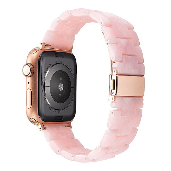 Klockarmband för Apple Watch iWatch för S10-42mm 38/40/41mm pärlemorpuder