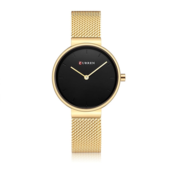 Dameur Vandtæt Stålbælte Quartz Ur Mode Dameure Gold shell Black