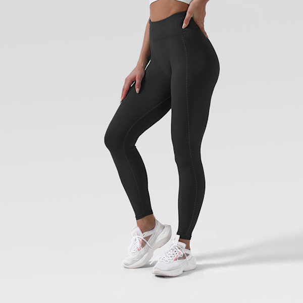 Joogahousut Korkea Vyötärö Push Up Joustavat Treenileggingsit Naisille Gray f M