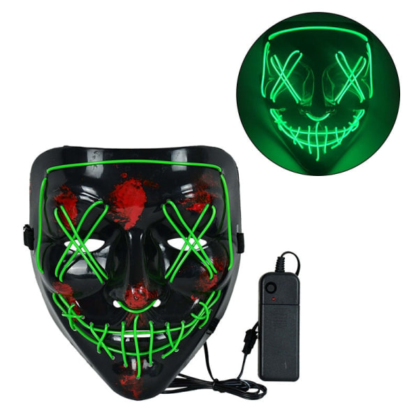 Cosmask Halloween Neon Maske Led Maske Masque Maskerade Festmasker Lysende Selvlysende Sjove Masker Cosplay Kostume Tilbehør M06