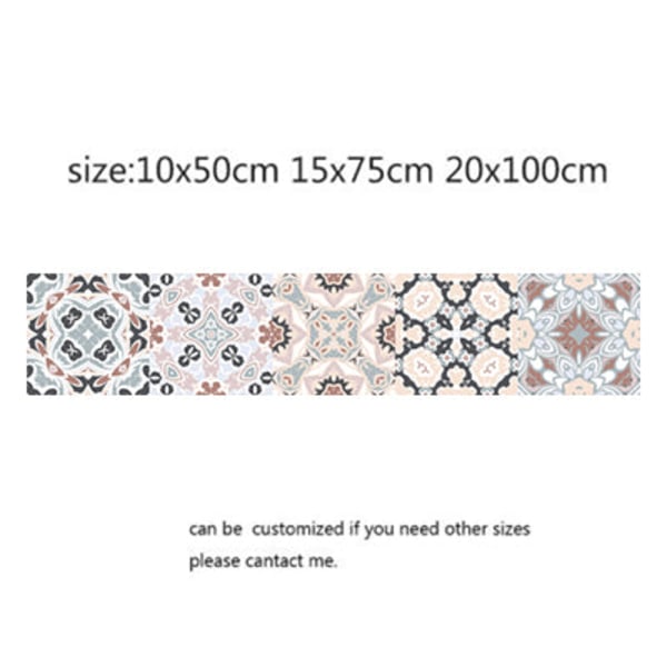 Mosaikkfliser i arabisk stil, klistremerker for stue, kjøkken, retro 3D vanntett veggmaleri, dekal, baderomsdekor, DIY selvklebende tapet 5 20x100cm